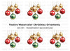 Vibrant Christmas Baubles Clipart Bundle