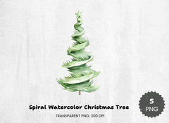 Spiral Christmas Tree Clipart Bundle - CraftNest - Digital Crafting and Art