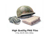 Military Helmet and Blanket Clipart Bundle