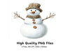Rustic Snowman Clipart Bundle