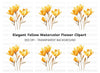 Yellow Flower Clipart Bundle