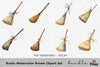 Rustic Broom Clipart Bundle