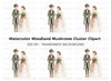 Winter Wedding Couple Clipart Bundle