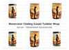 Western Landscape Cowboy Tumbler Clipart Bundle