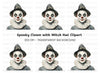 Creepy Clown Clipart Bundle
