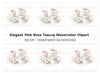 Elegant Floral Tea Clipart Bundle