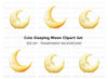 Cute Moon Clipart Bundle