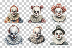 Evil Halloween Clown Clipart Bundle - CraftNest - Digital Crafting and Art