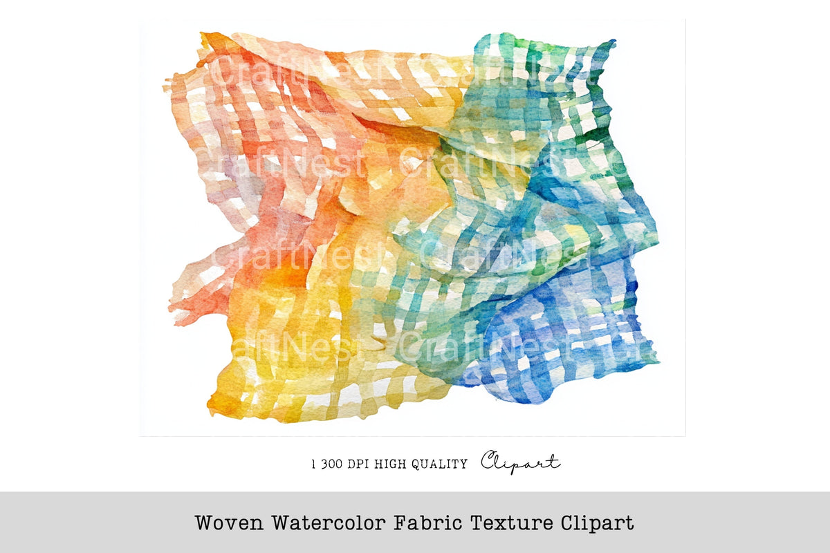 Woven Fabric Texture Clipart Bundle