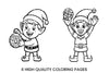 Christmas Elf with Ornaments Coloring Books