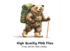 Bear Hiking Adventure Clipart Bundle