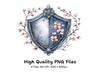 Decorative Floral Shields Clipart Bundle