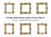 Elegant Gold Ornate Frames Clipart Bundle
