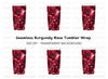 Red Rose Tumbler Clipart Bundle