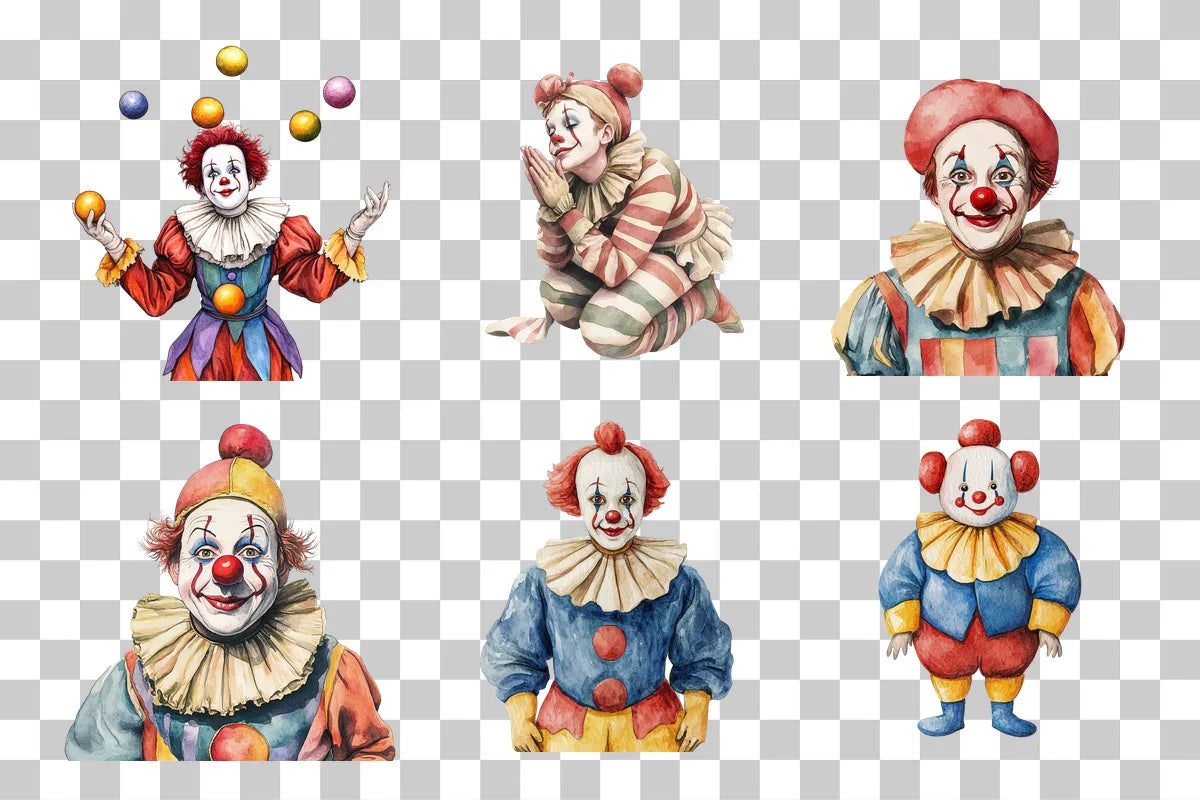 Circus Clown Performer Clipart Bundle - CraftNest - Digital Crafting and Art