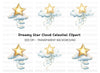 Dreamy Star and Cloud Clipart Bundle