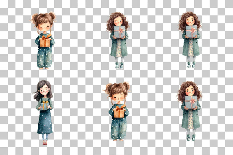 Cozy Girl Gift Box Clipart Bundle - CraftNest - Digital Crafting and Art