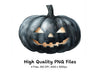 Jack Lantern Black Pumpkins Clipart Bundle