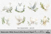 White Doves Olive Branch Clipart Bundle