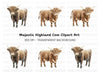 Highland Cow Clipart Bundle