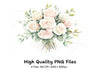 Elegant Rose Bouquet Clipart Bundle