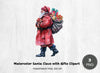 Santa Claus with Gifts Clipart Bundle