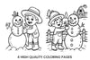 Snowman Building Winter Coloring Books