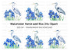 Elegant Heron and Iris Flower Clipart Bundle