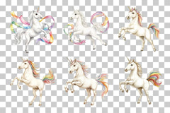 Dancing Unicorn with Rainbow Elements Clipart Bundle - CraftNest - Digital Crafting and Art