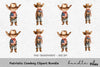 Patriotic Cowboy Clipart Bundle