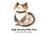 Whimsical Patterned Cats Clipart Bundle