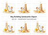 Kids Building Sandcastles Clipart Bundle