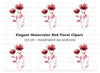 Red Flowers Clipart Bundle
