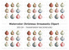 Christmas Baubles Clipart Bundle