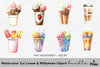 Ice Cream Milkshake Clipart Bundle