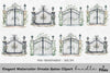 Elegant Ornate Gates Clipart Bundle