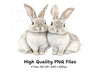 Cute Bunny Couples Clipart Bundle