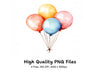 Colorful Balloon Bundles Clipart Bundle