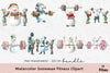 Snowman Fitness Clipart Bundle