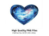 Galaxy Hearts Clipart Bundle