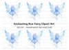 Enchanting Blue Fairy with Wings Clipart Bundle