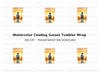 Lone Cowboy Sunset Tumbler Clipart Bundle