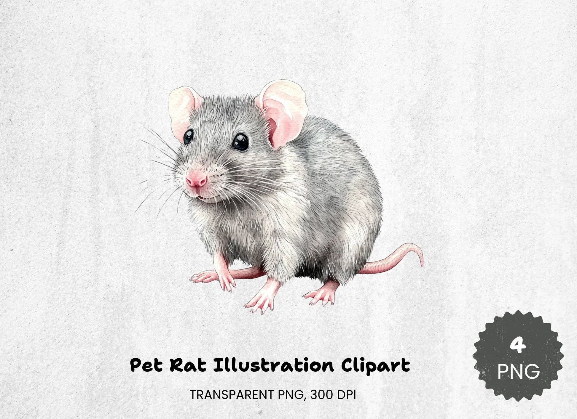 Pet Rat Illustration Clipart Bundle - CraftNest - Digital Crafting and Art