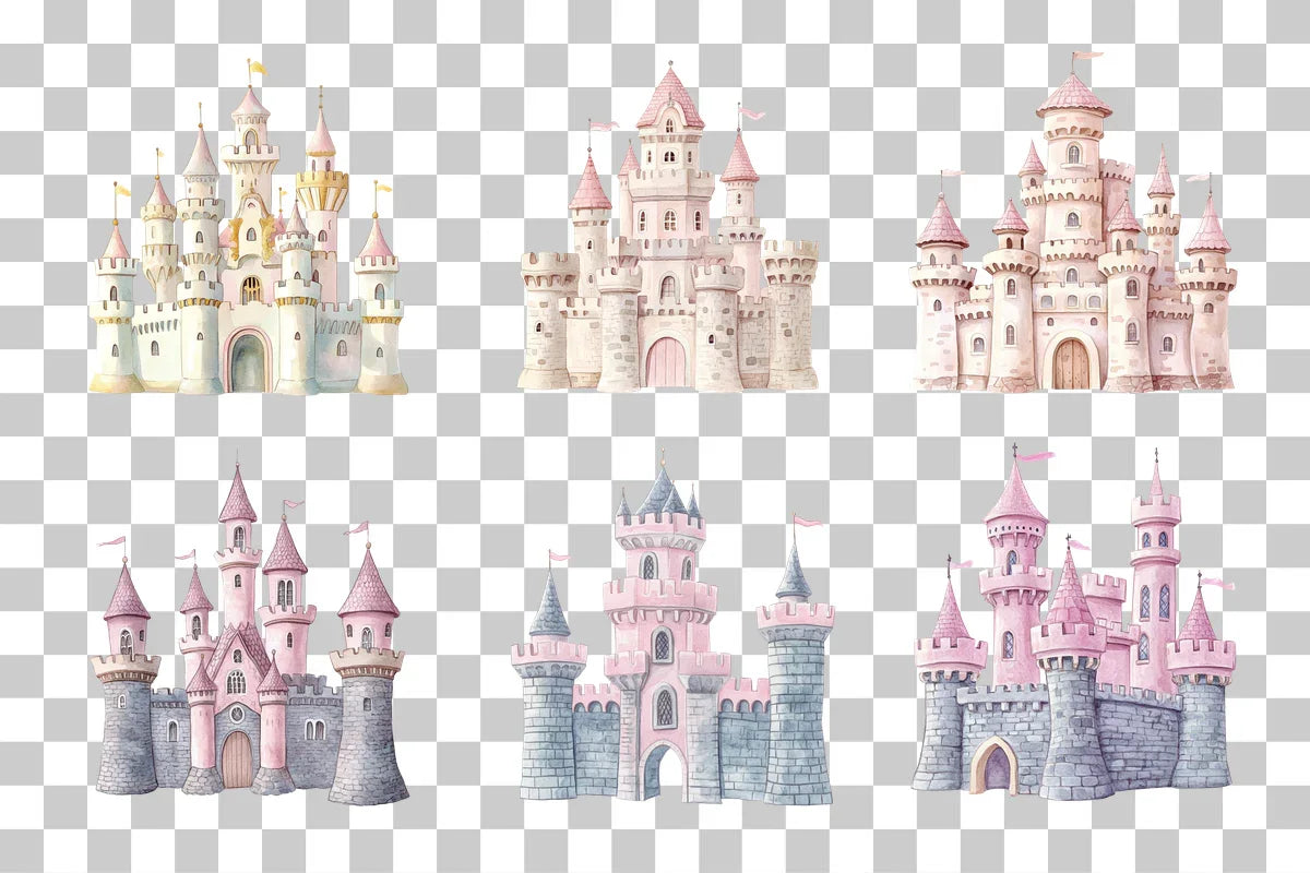 Fairytale Princess Castle Clipart Bundle - CraftNest - Digital Crafting and Art