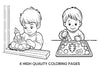 Kids Crafting Winter Scene Coloring Books