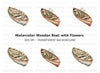 Floral Boat Clipart Bundle