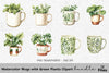 Green Plants Mugs Clipart Bundle