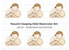 Cozy Sleeping Girl Clipart Bundle