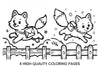 Cute Fox Winter Mail Delivery Coloring Books