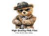 Cool Teddy Bear with Sunglasses Clipart Bundle